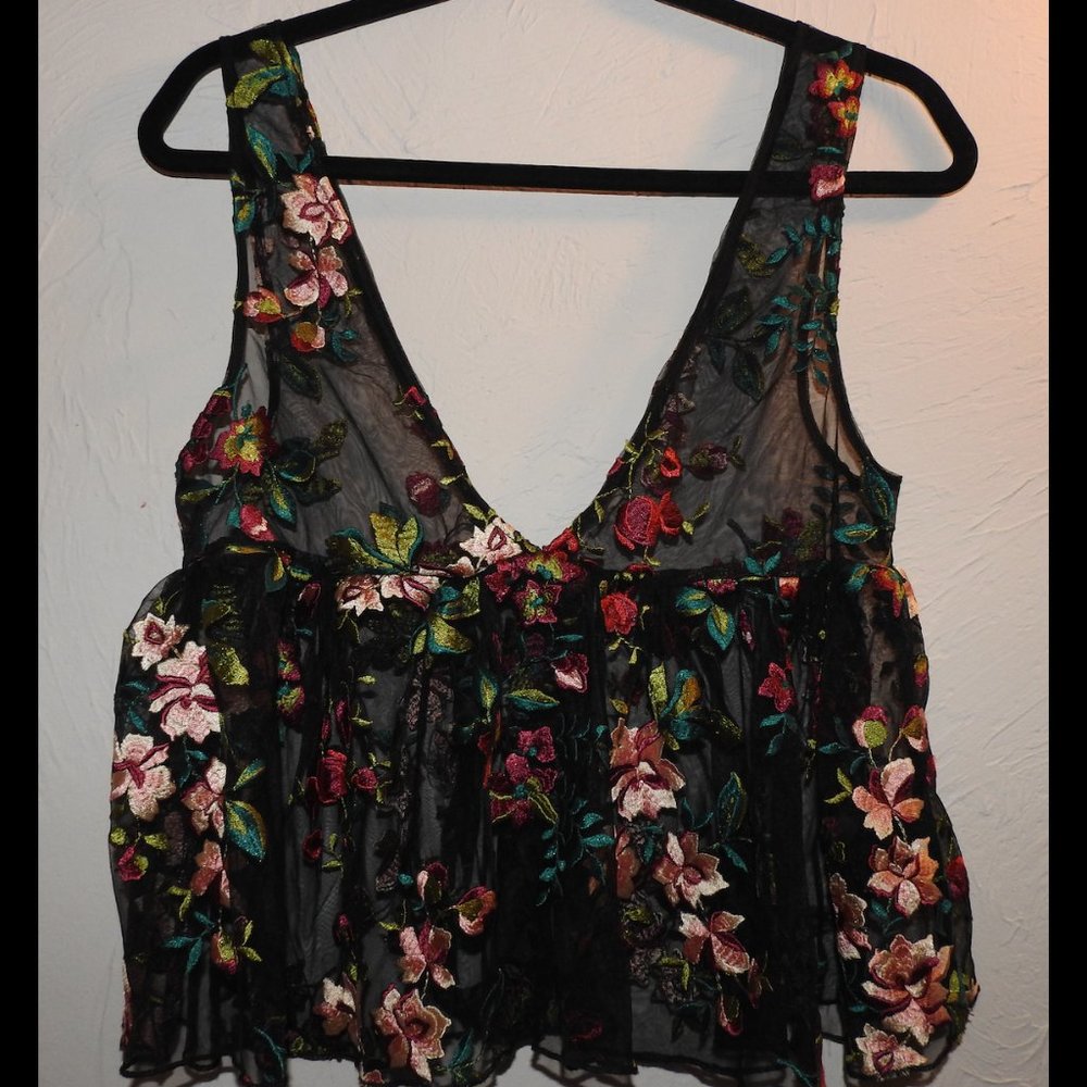 Urban Outfitters | Ecoté Mesh Peplum Tank